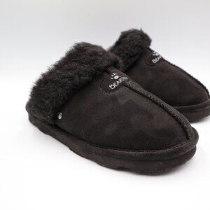 Bearpaw Loki II Womens‎ Size 8 Black Casual Comfort Slide On Slippers Shoes